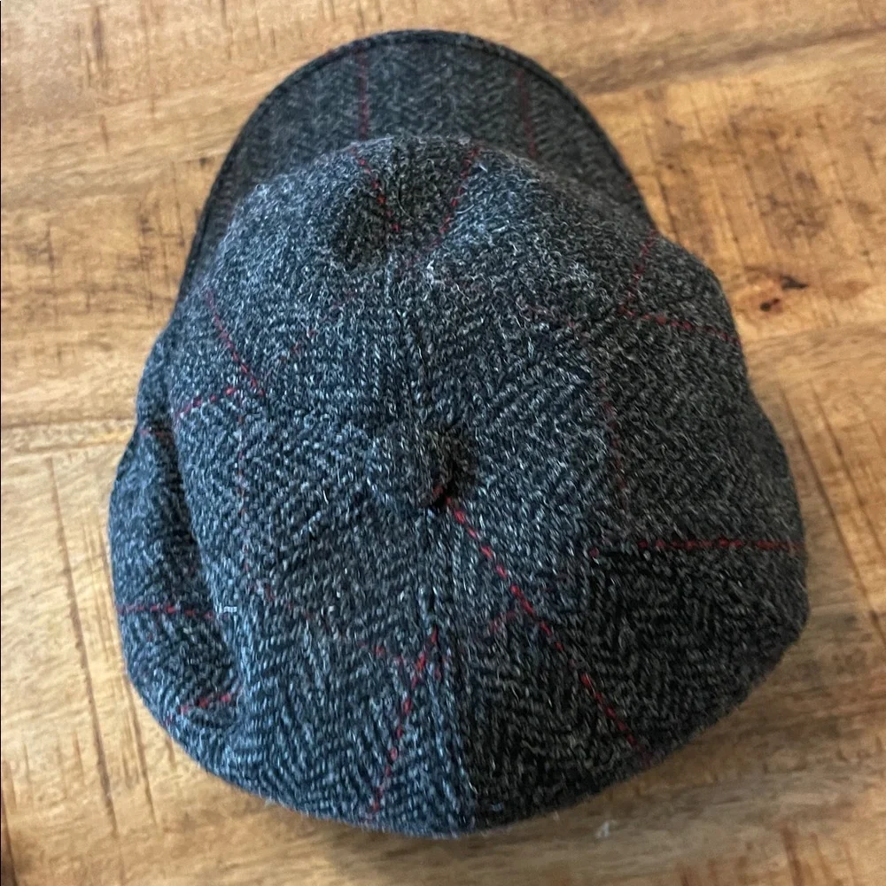 Mucros Weavers Baseball Hat Herringbone Wool Pinstripe Killarney Ireland